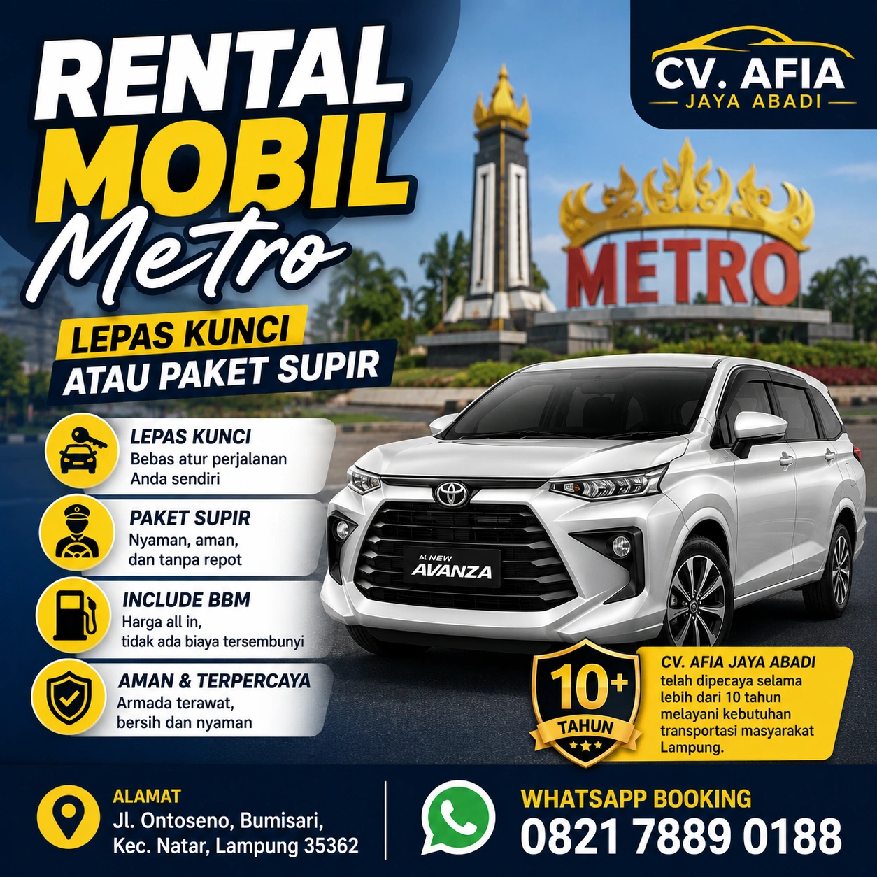 Rental Mobil Bulanan Lampung Hemat Untuk Operasional Perusahaan