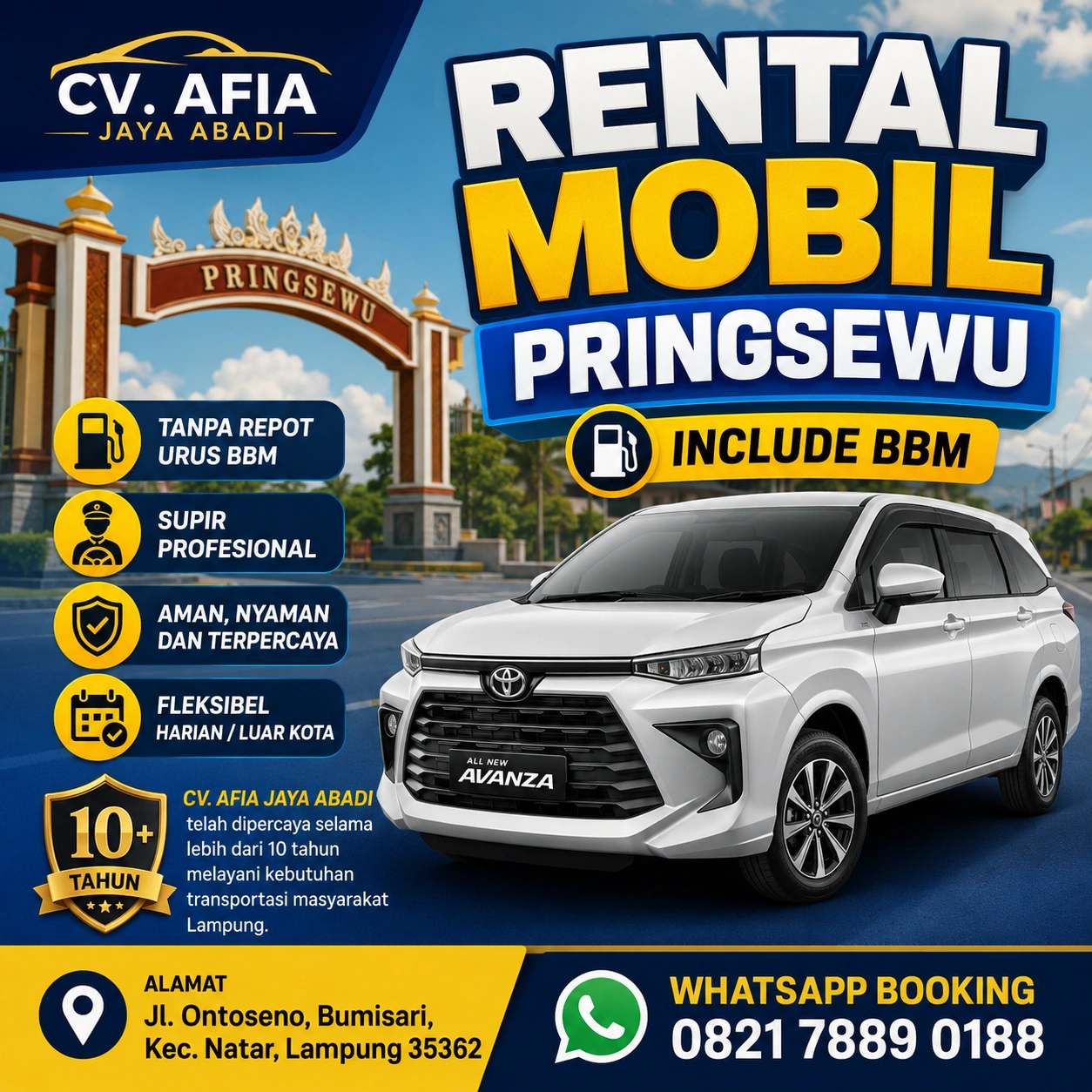 Rental Mobil Harian Lampung Siap Berangkat Kapan Saja