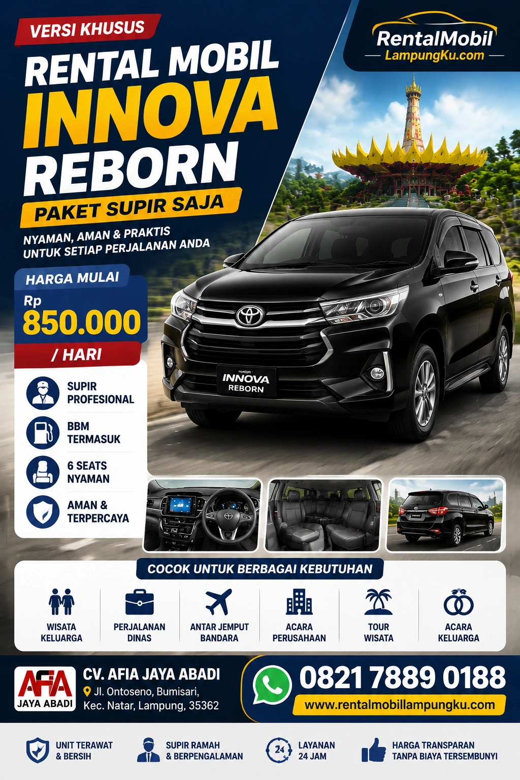 Rental Toyota Zenix Bandar Lampung Mewah Dan Nyaman