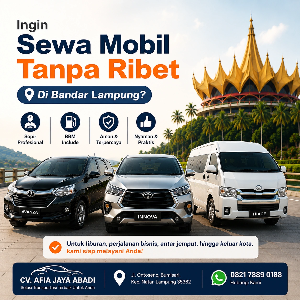 Transportasi Menuju Way Kambas Lampung Dengan Sewa Mobil