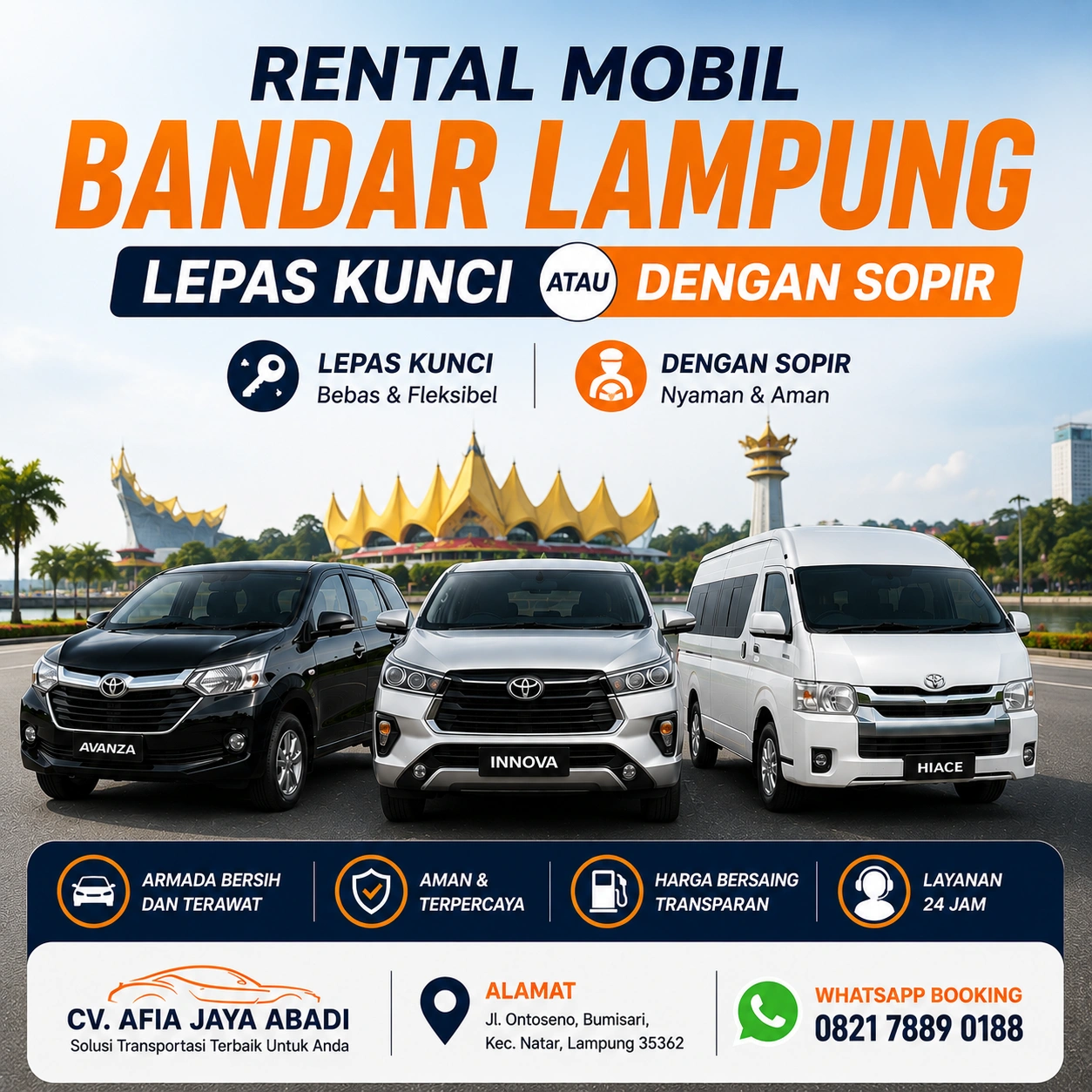 Rental Mobil Lampung Paket Sopir Lebih Nyaman Dan Praktis