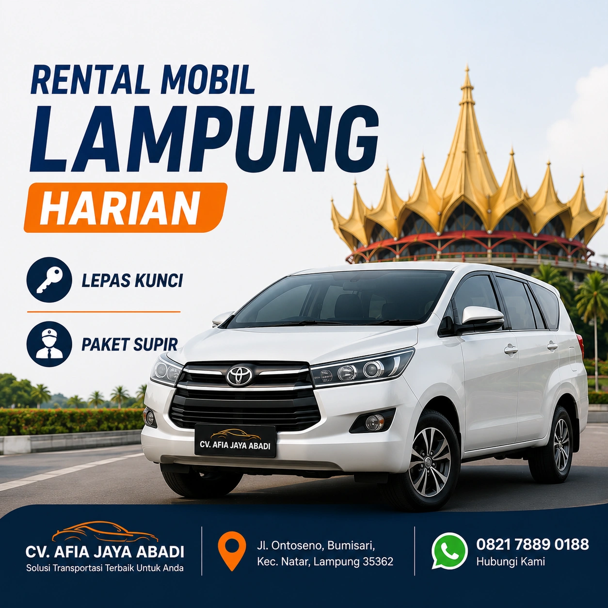 Rental Mobil Harian Lampung Dengan Armada Terlengkap