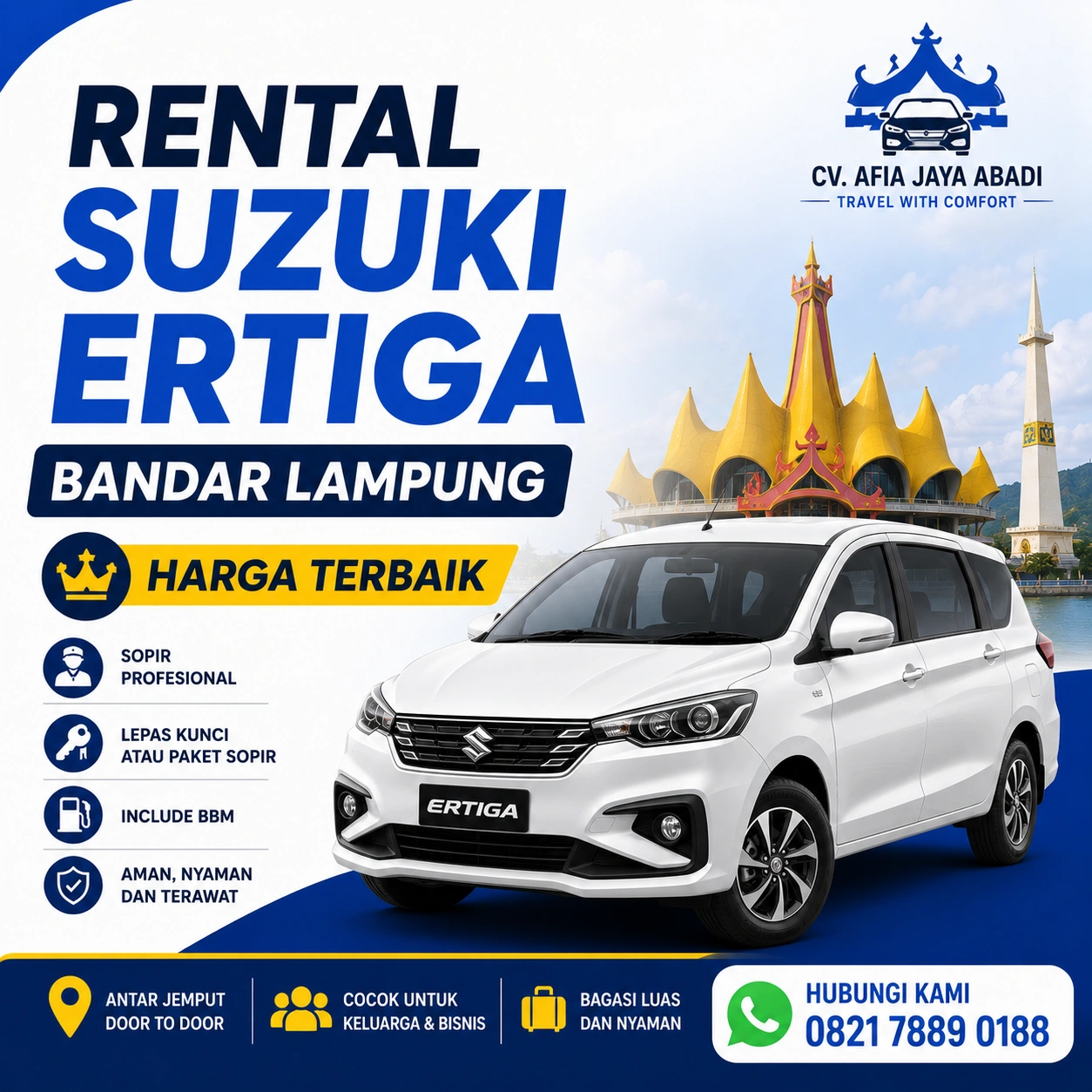 Rental Suzuki Ertiga Bandar Lampung Harga Terbaik