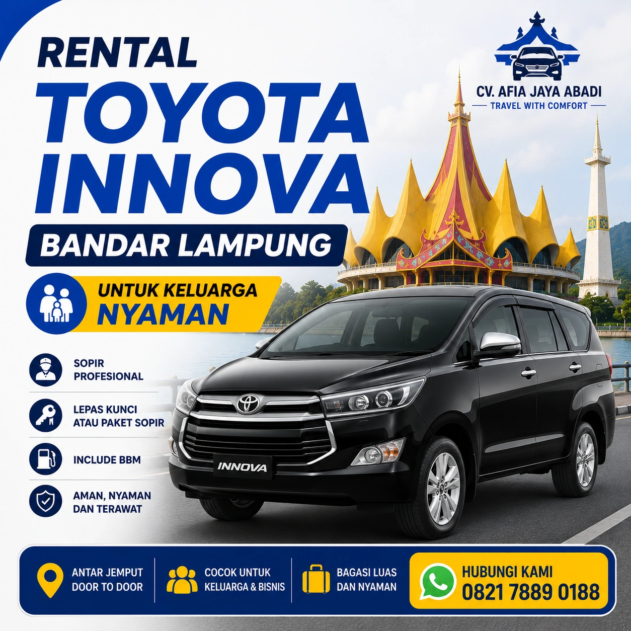 Rental Toyota Innova Bandar Lampung Untuk Keluarga Nyaman