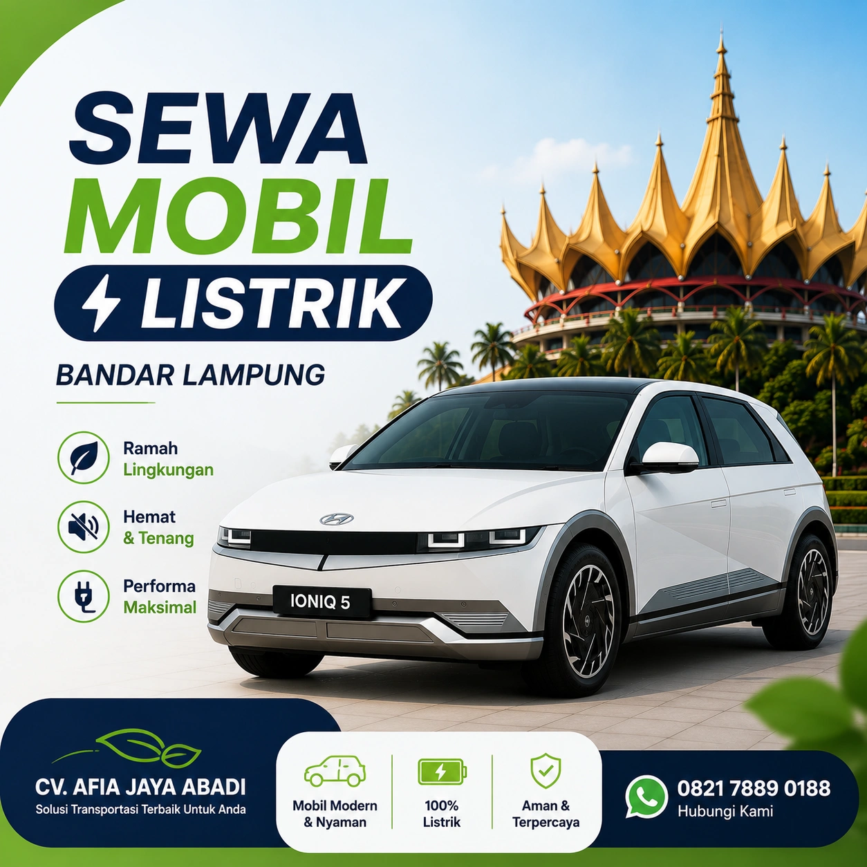 Sewa Mobil Listrik Bandar Lampung
