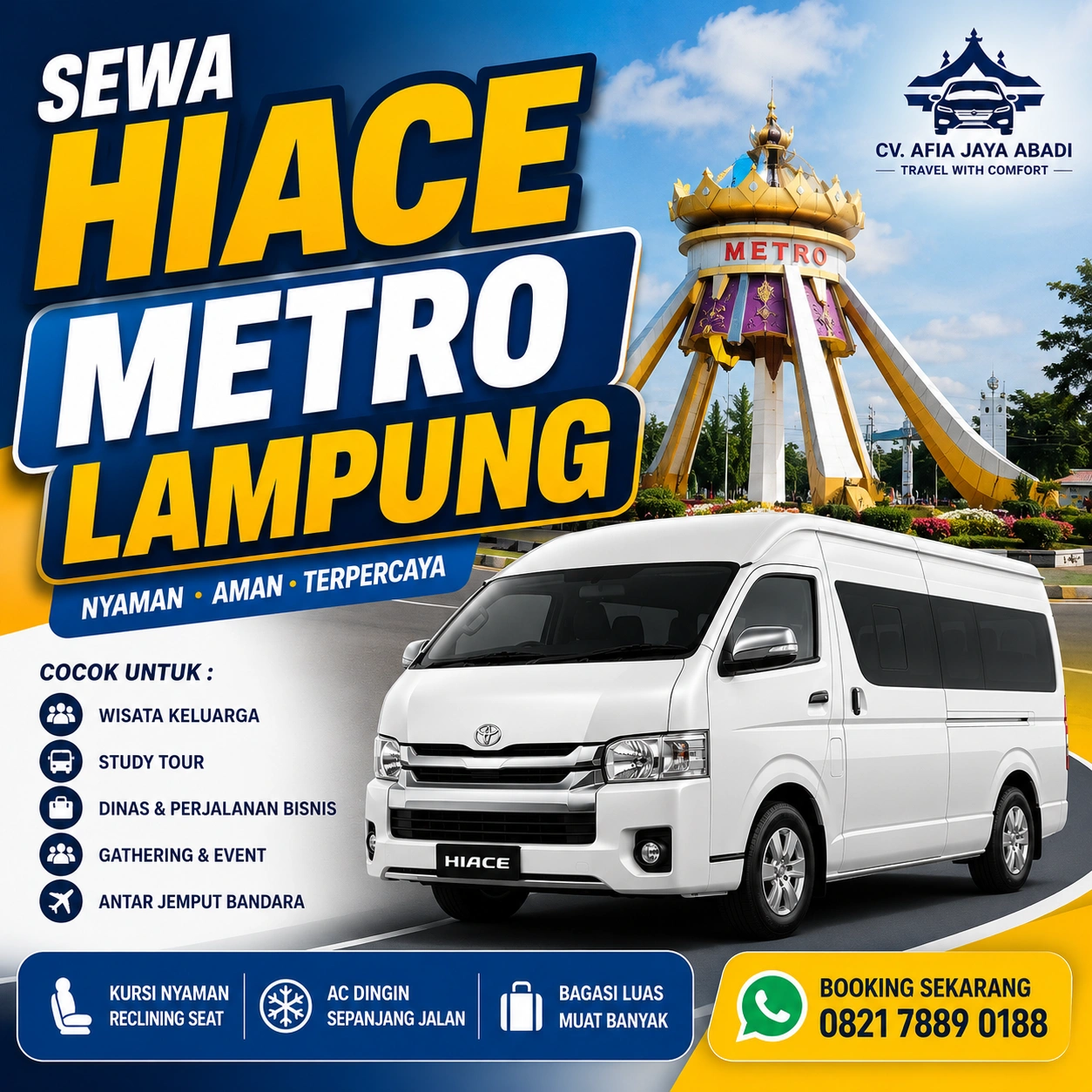 Sewa Mobil Hiace Metro Timur Lampung